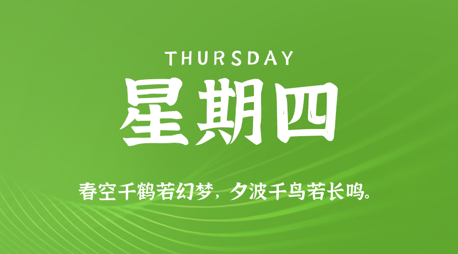 04日03日，星期四，在这里每天60秒读懂世界！