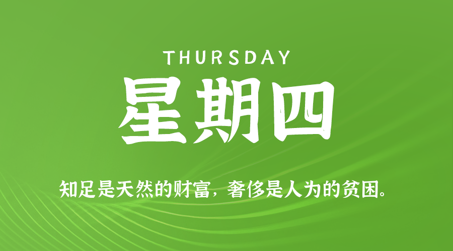 04日24日，星期四，在这里每天60秒读懂世界！