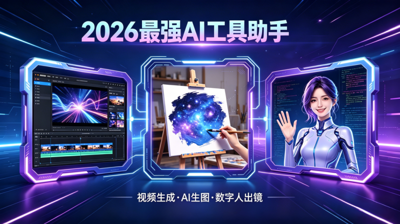 封神！2026 全网最强 AI 工具合集，生图 + 视频 + 数字人全覆盖，小白也能日更 10 条爆款-俗人博客网